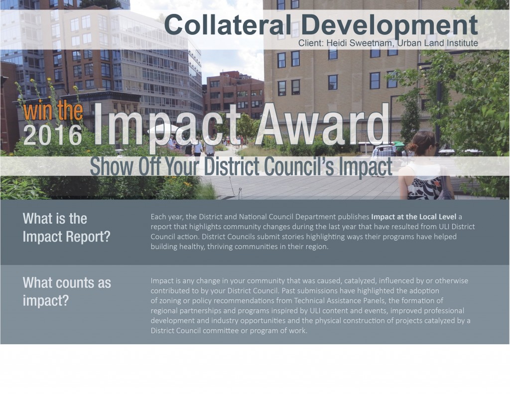 Collateral design and development for Urban Land Institute